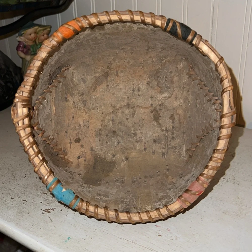 Rustic Brown Birch Bark Basket